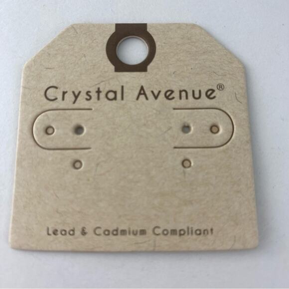 2/$30 Crystal Avenue Green Palm Tree Dangle Earrings Cutout Tropical Fish Hook - Picture 3 of 3